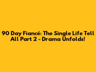 90 Day Fiancé: The Single Life Tell All Part 2 - Drama Unfolds!