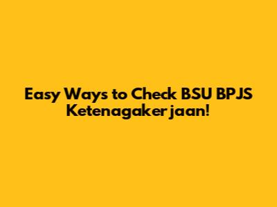 Easy Ways to Check BSU BPJS Ketenagakerjaan!