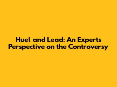 Huel and Lead: An Expert's Perspective on the Controversy