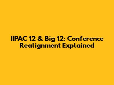 IIPAC 12 & Big 12: Conference Realignment Explained