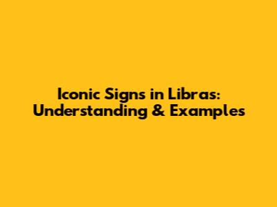 Iconic Signs in Libras: Understanding & Examples