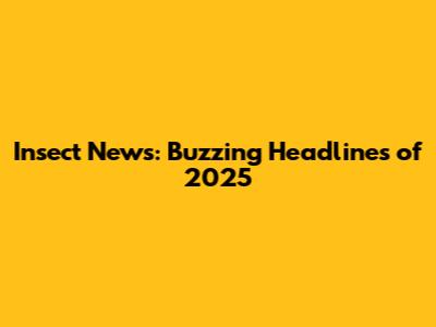Insect News: Buzzing Headlines of 2025