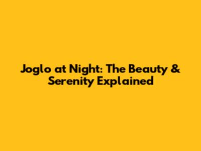 Joglo at Night: The Beauty & Serenity Explained