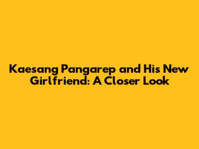 Kaesang Pangarep and His New Girlfriend: A Closer Look