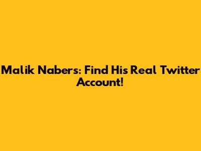 Malik Nabers: Find His Real Twitter Account!