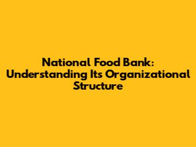 National Food Bank: Understanding Its Organizational Structure