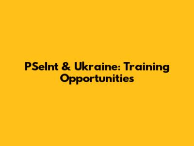 PSeInt & Ukraine: Training Opportunities