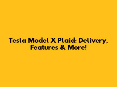 Tesla Model X Plaid: Delivery, Features & More!