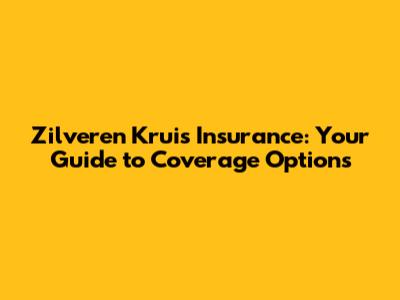 Zilveren Kruis Insurance: Your Guide to Coverage Options