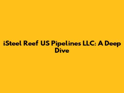 iSteel Reef US Pipelines LLC: A Deep Dive